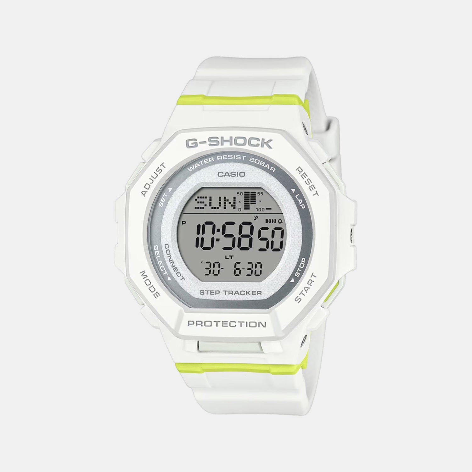 Casio G-Shock Women Quartz White Dial Digital Resin Watch G1696