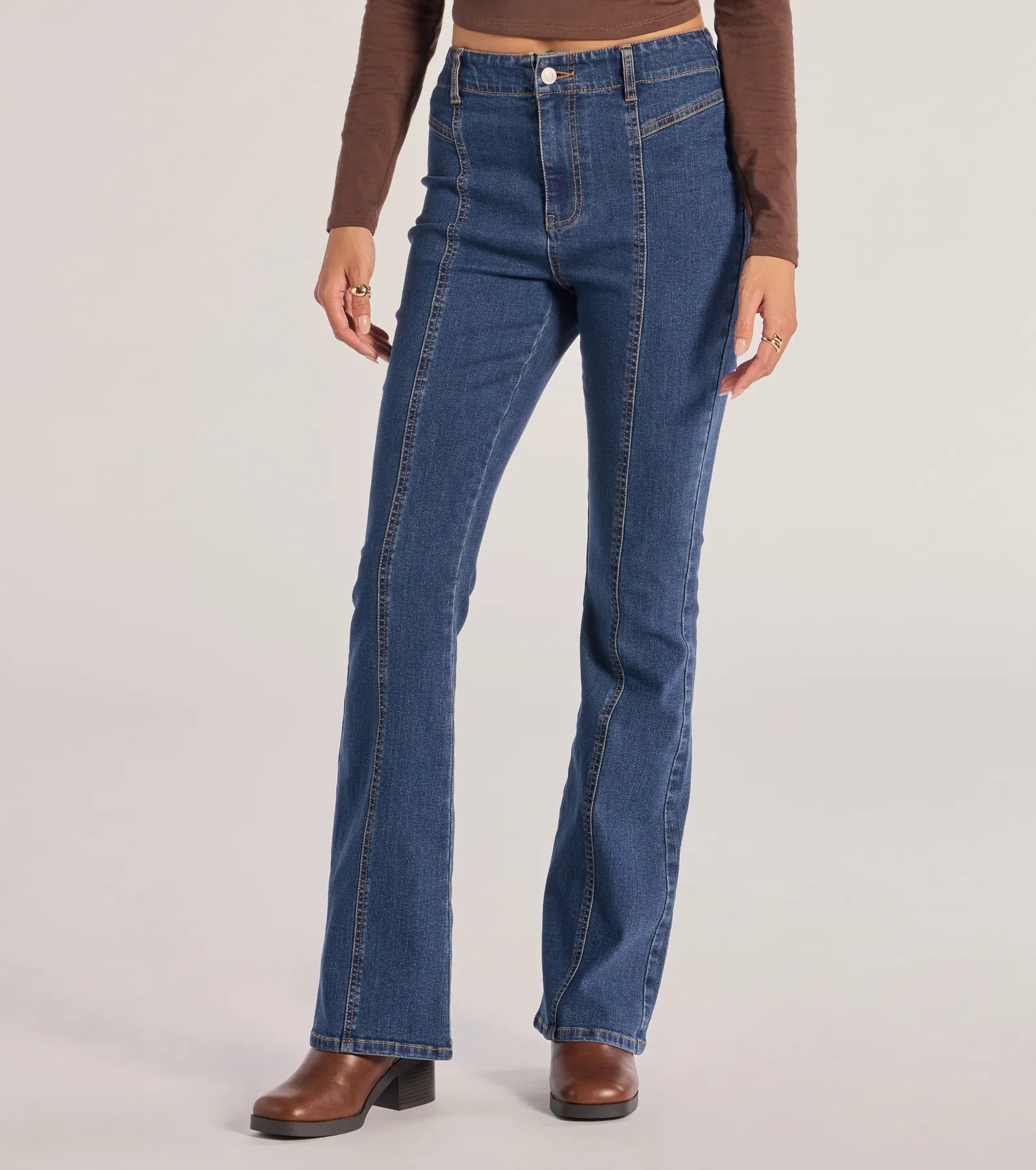 Windsor Seamlessly Chic High-Rise Bootcut Denim Jeans - view 4