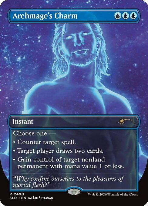 Charm 2490 borderless – Magic Archmage's Charm [2490] [Borderless] [D&D: Gale's Ambition] [Secret Lair Drop] [Non-Foil]