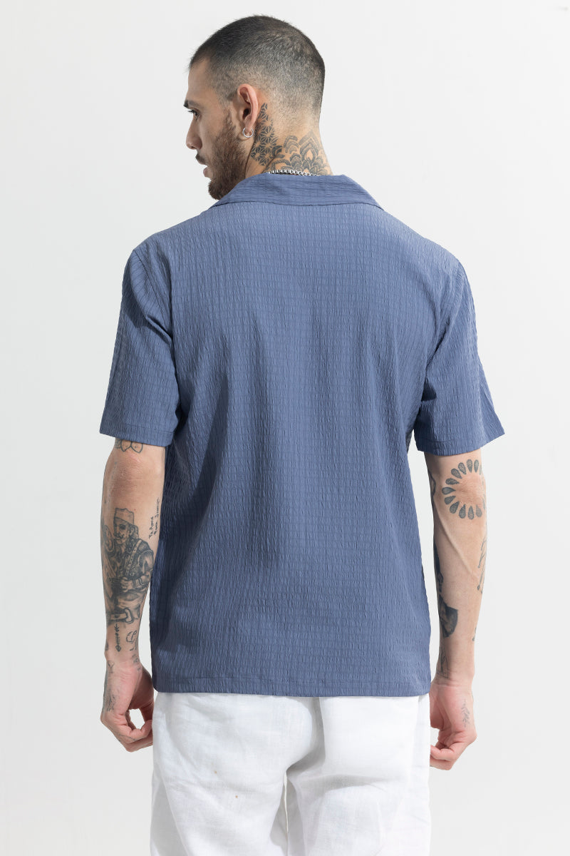 SNITCH Absolute Seer Sucker Liberty Blue Shirt - view 6