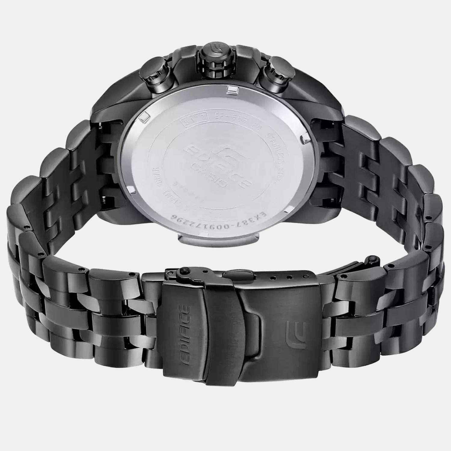 Casio Edifice Men Quartz Black Dial Chronograph Stainless Steel Watch EX387 - view 5