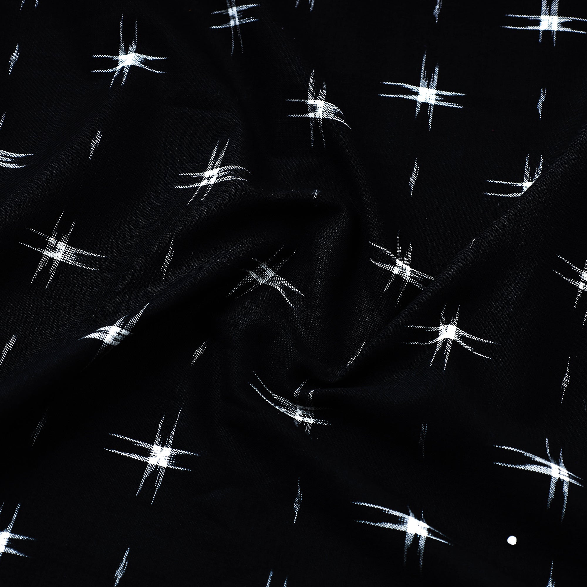 SOUTH KARGHA Black - Handloom Cotton Pochampally Double Ikat Fabric 04 - view 3