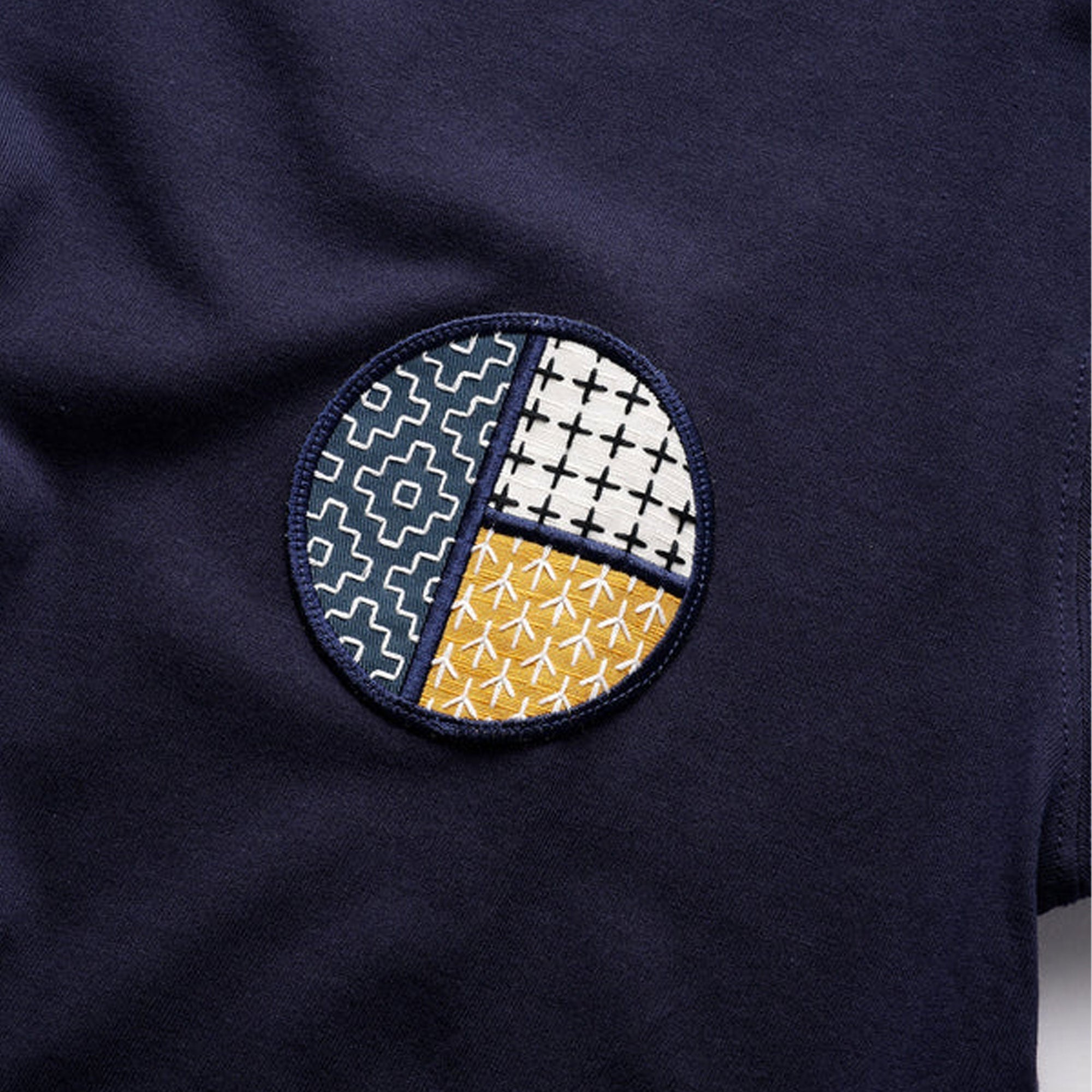 Fdmtl | Circle Patch Tee { Blue - view 2