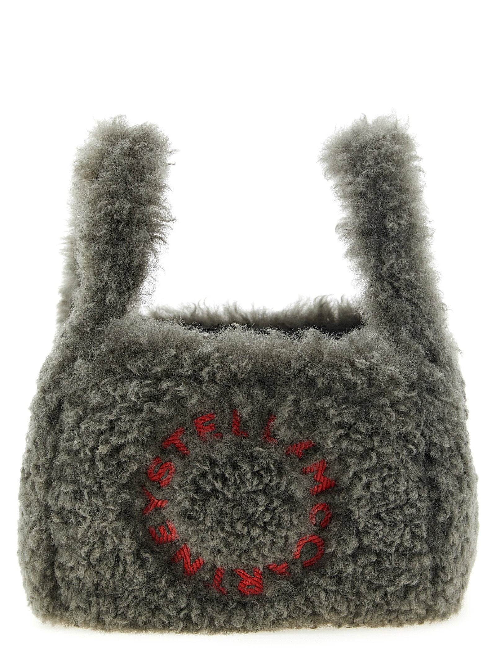 Stella Mccartney Shearling Logo Shoulder Bag – 100% polyester