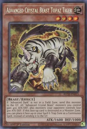 Yu-Gi-Oh! Advanced Crystal Beast Topaz Tiger - BLCR-EN013 - Secret Rare - 1st Edition