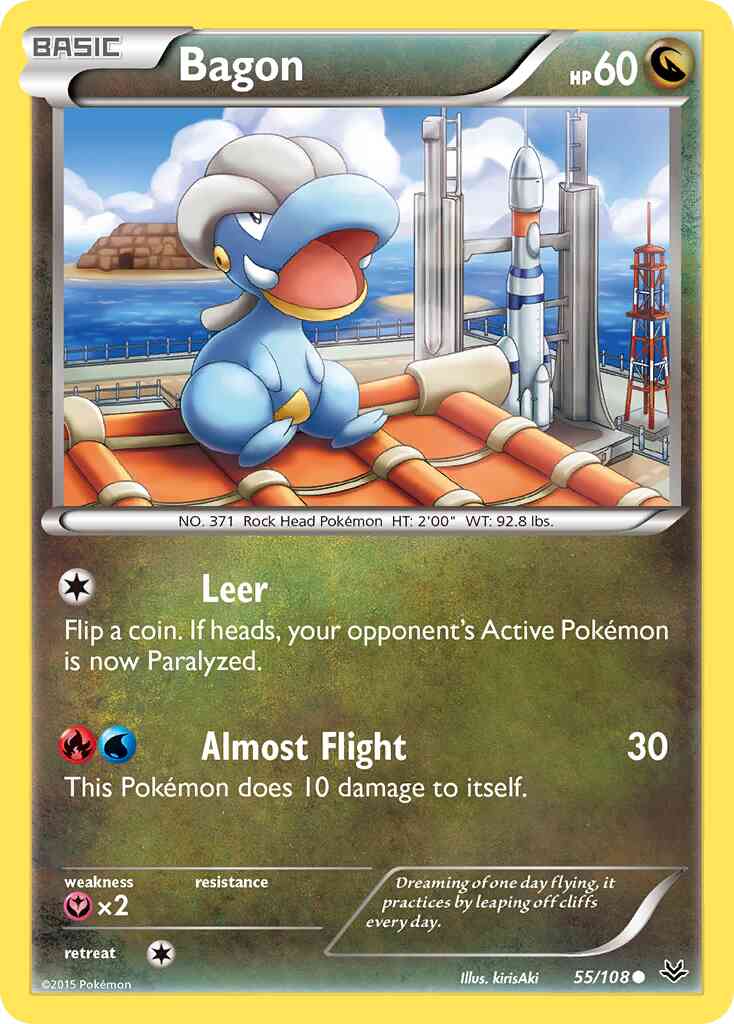 Common xy6-55 non-holo – Pokémon Bagon - 55/108 - Common [xy6-55] [Non-Holo]