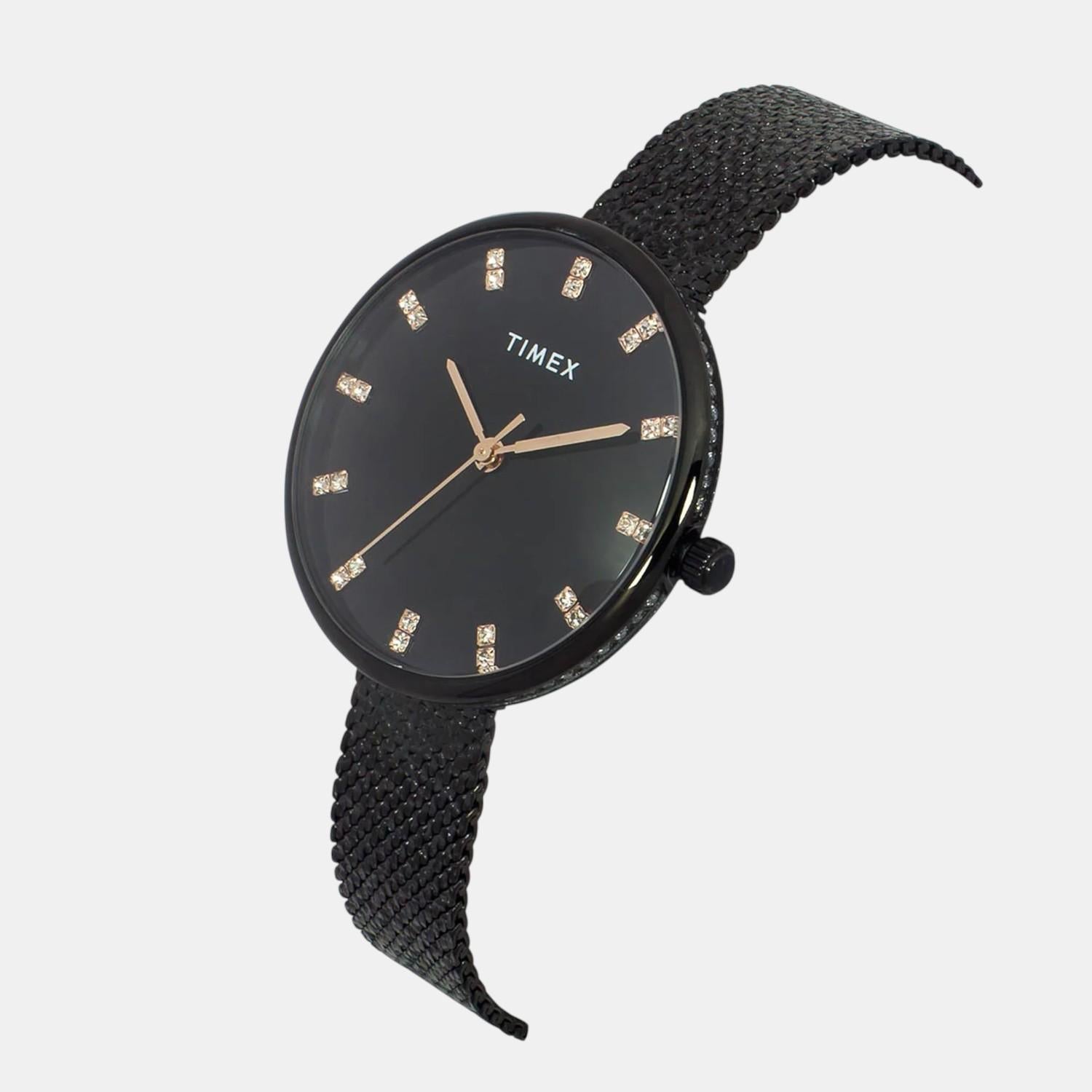 Timex Fashion Women Quartz Black Dial Analog Stainless Steel Watch TWEL21503 - view 2
