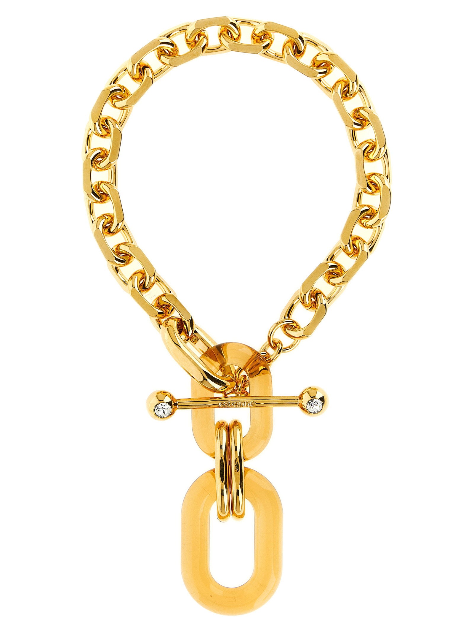 Paco Rabanne Oversized Mesh Necklace – 100% brass