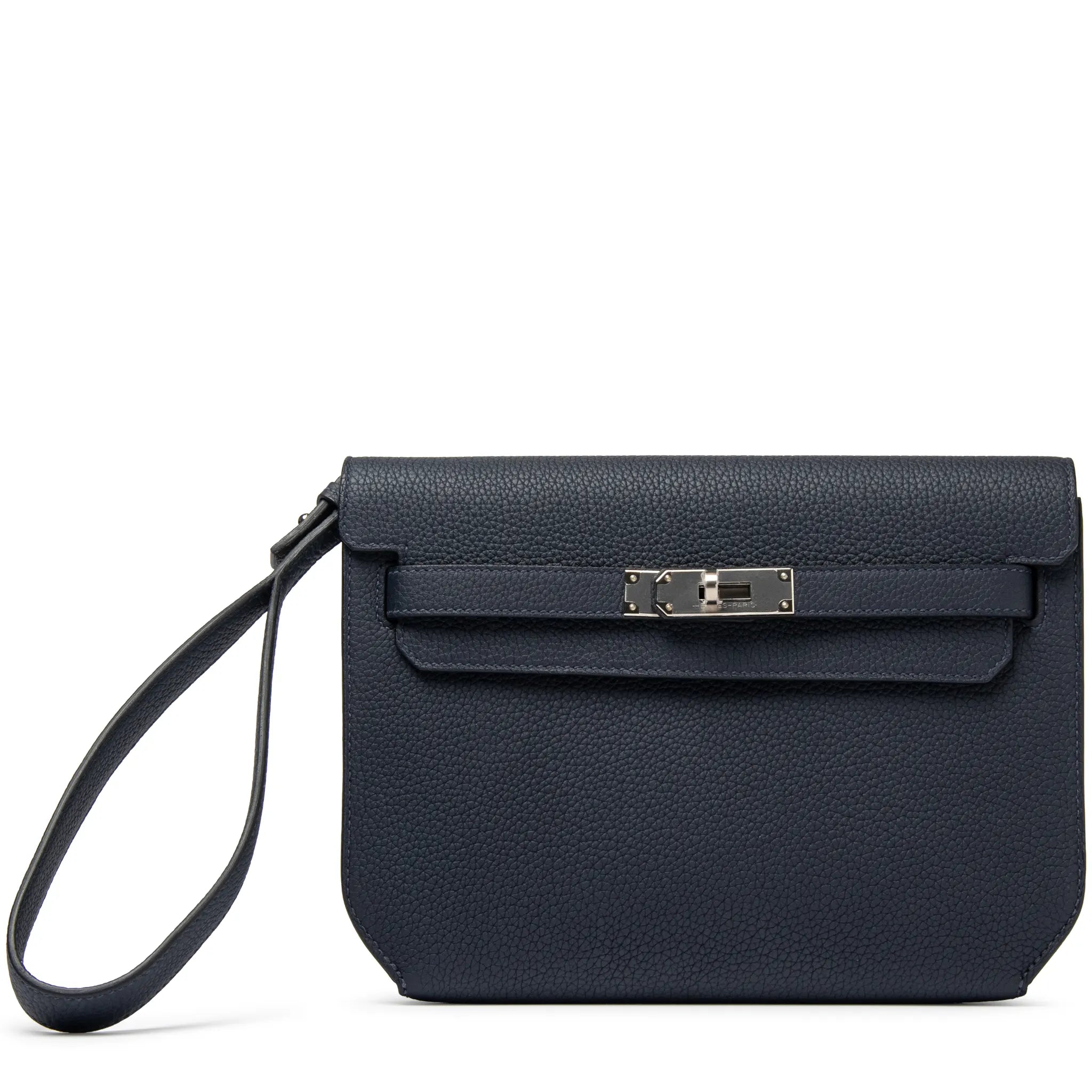 Hermès Paris Hermes Kelly Depeches 25 Togo Calfskin Blue Nuit Palladium Hardware
