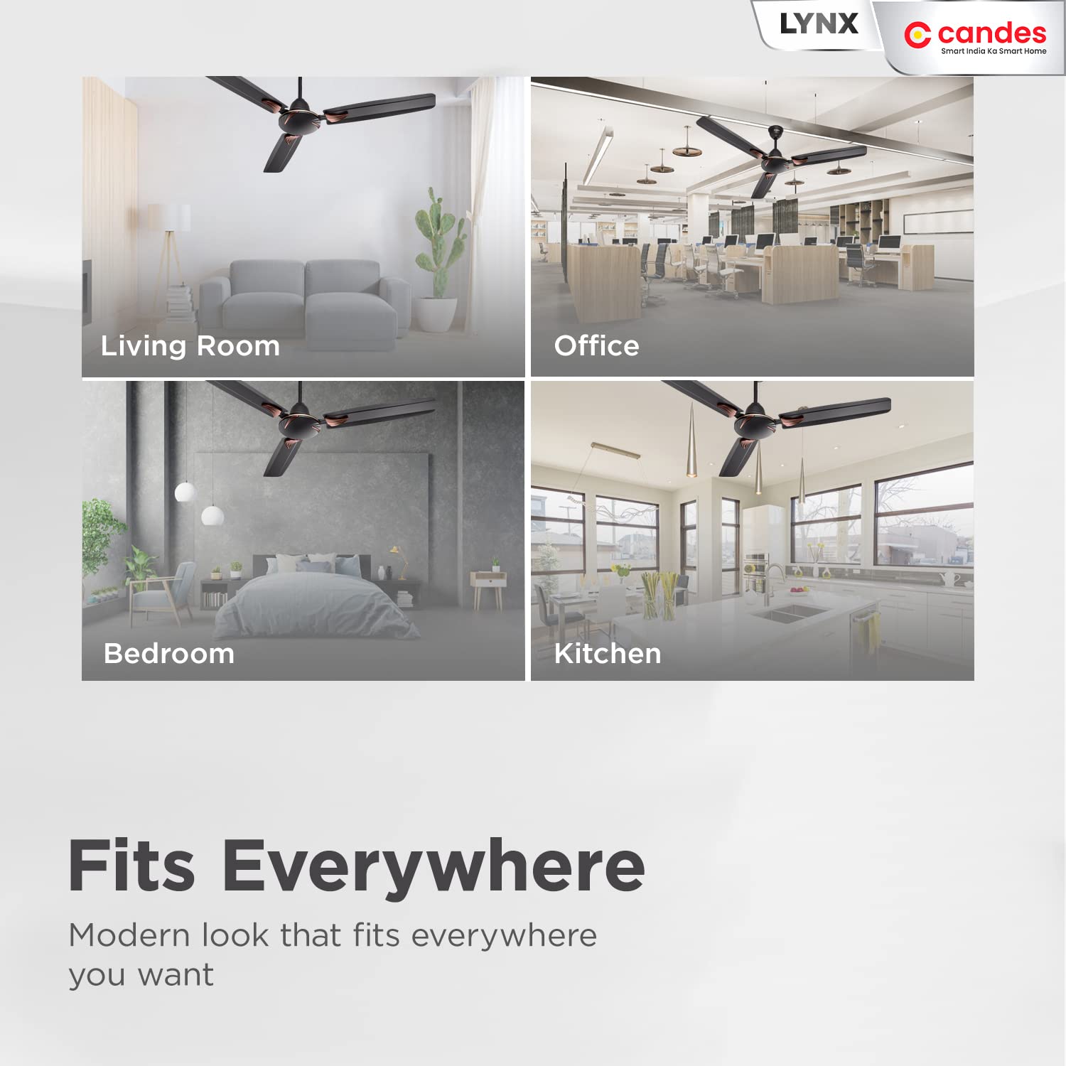 Candes Lynx High Speed Anti-dust Decorative 5 Star Rated Ceiling Fan 2 Yrs Warranty (1200MM, Coffee Brown) - view 6