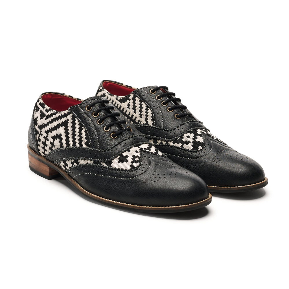 Banjaaran India Texo Brogues Men – Coal