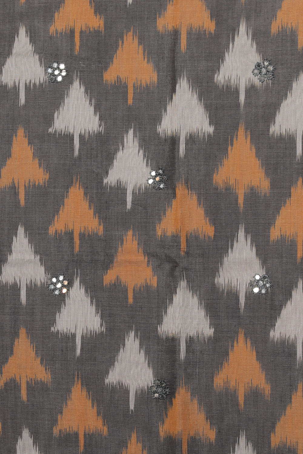 Kalanjali Ikat Cotton-Silk Grey Saree – Women's - view 2