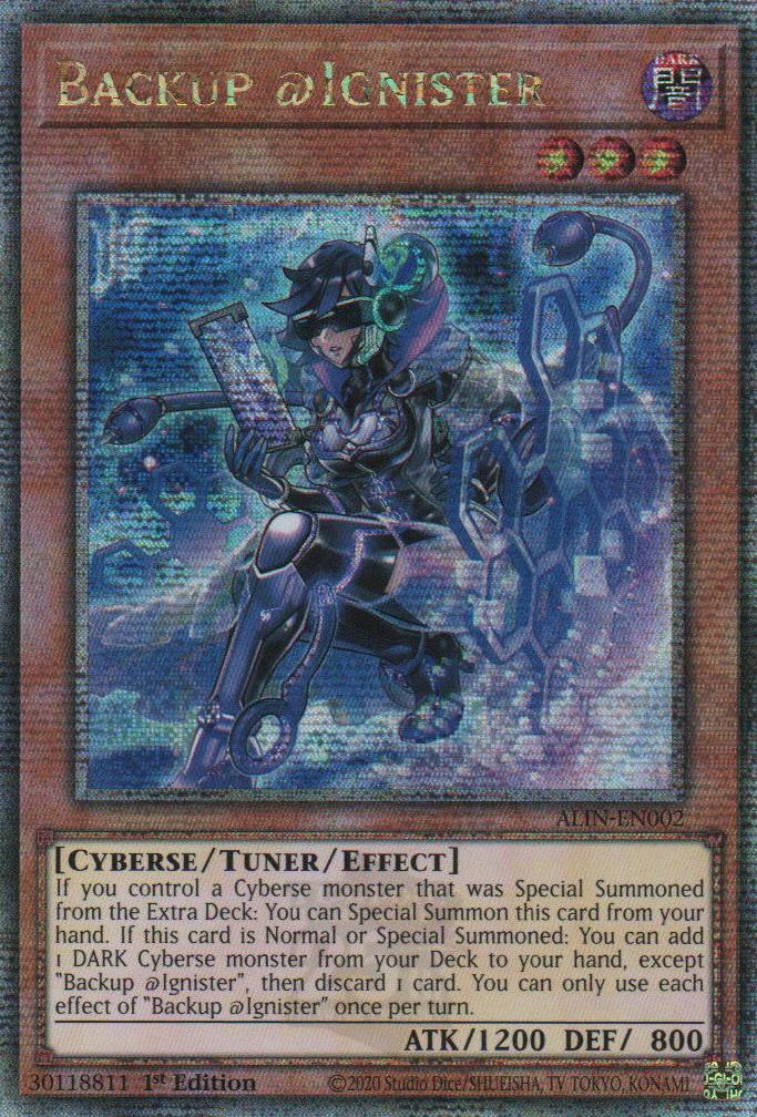 Yu-Gi-Oh! Backup @Ignister - ALIN-EN002 - Quarter Century Secret Rare - 1st Edition