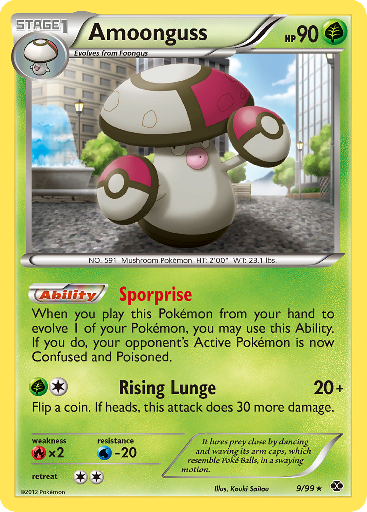 Rare bw4-9 reverse – Pokémon Amoonguss - 9/99 - Rare [bw4-9] [Reverse Holo] - Amoonguss - 9/99 - Rare