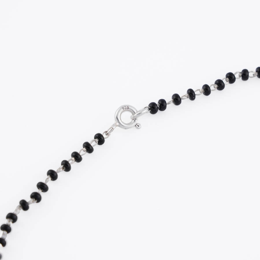 Prinjal Jewellers Solitaire Square Shape Mangalsutra In Silver 92.5 - view 5