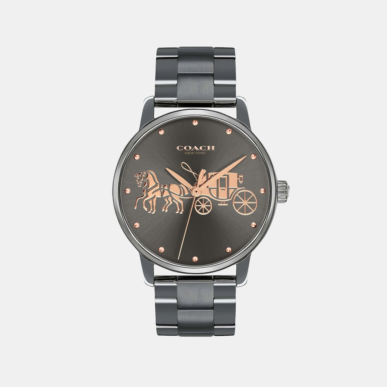 Coach Grand Women Quartz Grey Dial Analog Stainless Steel Watch 14502924