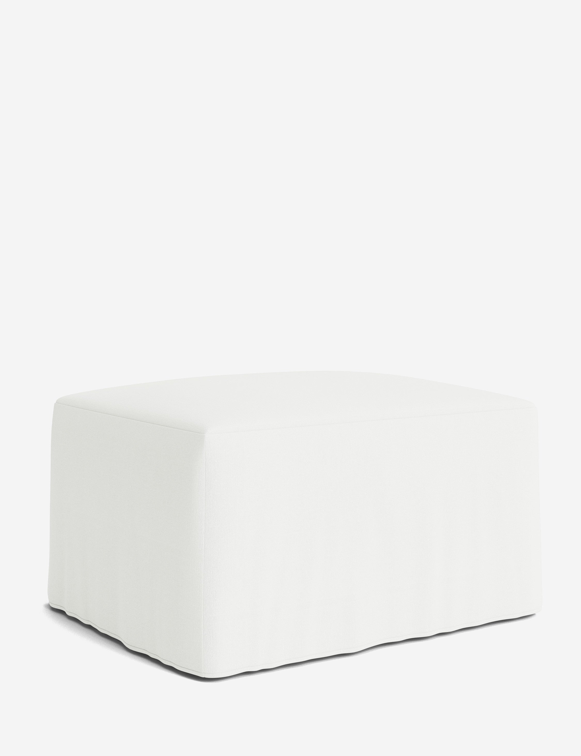 Lulu and Georgia Portola Slipcover Ottoman - view 91