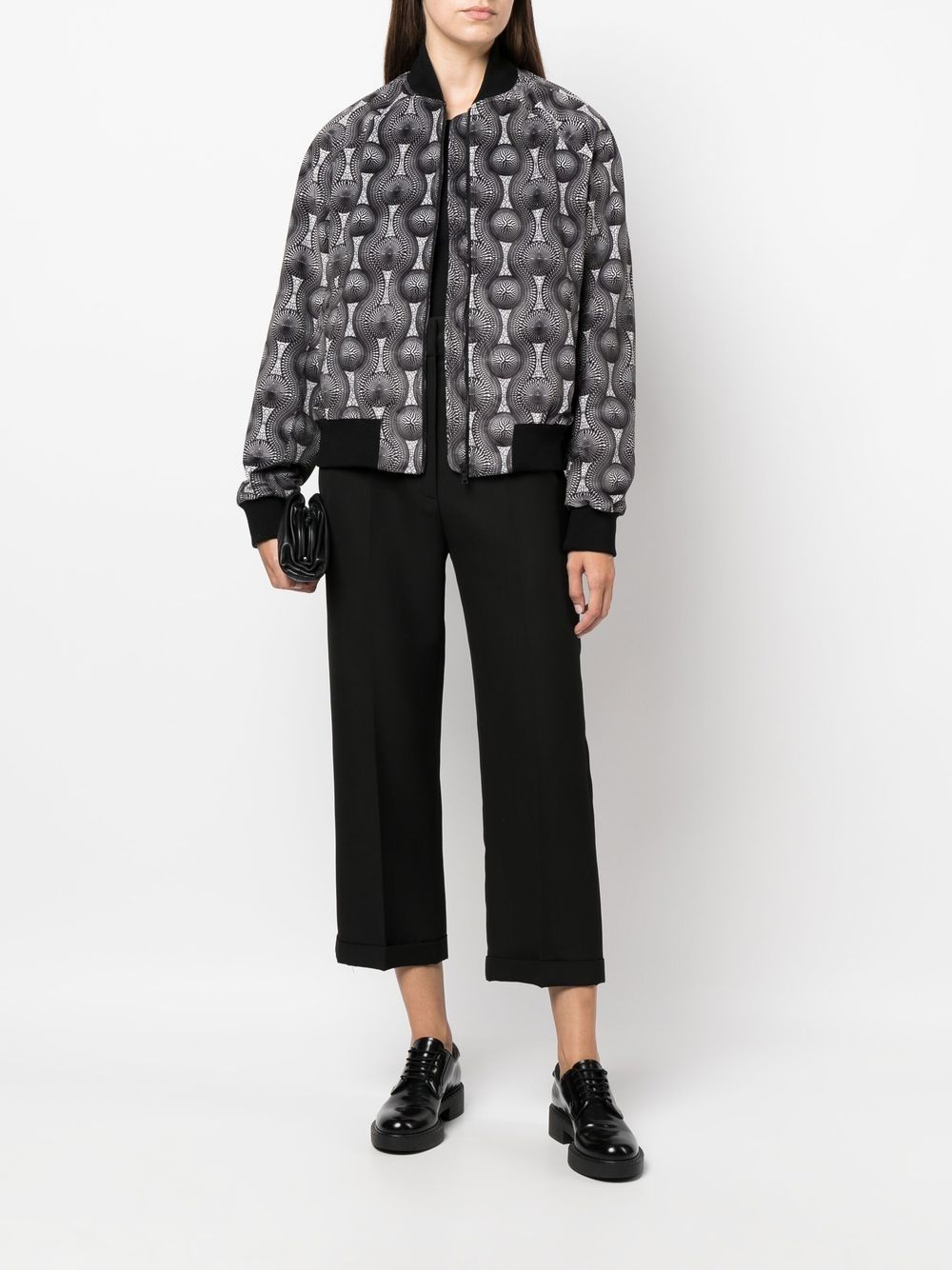 Ozwald Boateng Printed velvet bomber jacket - view 2