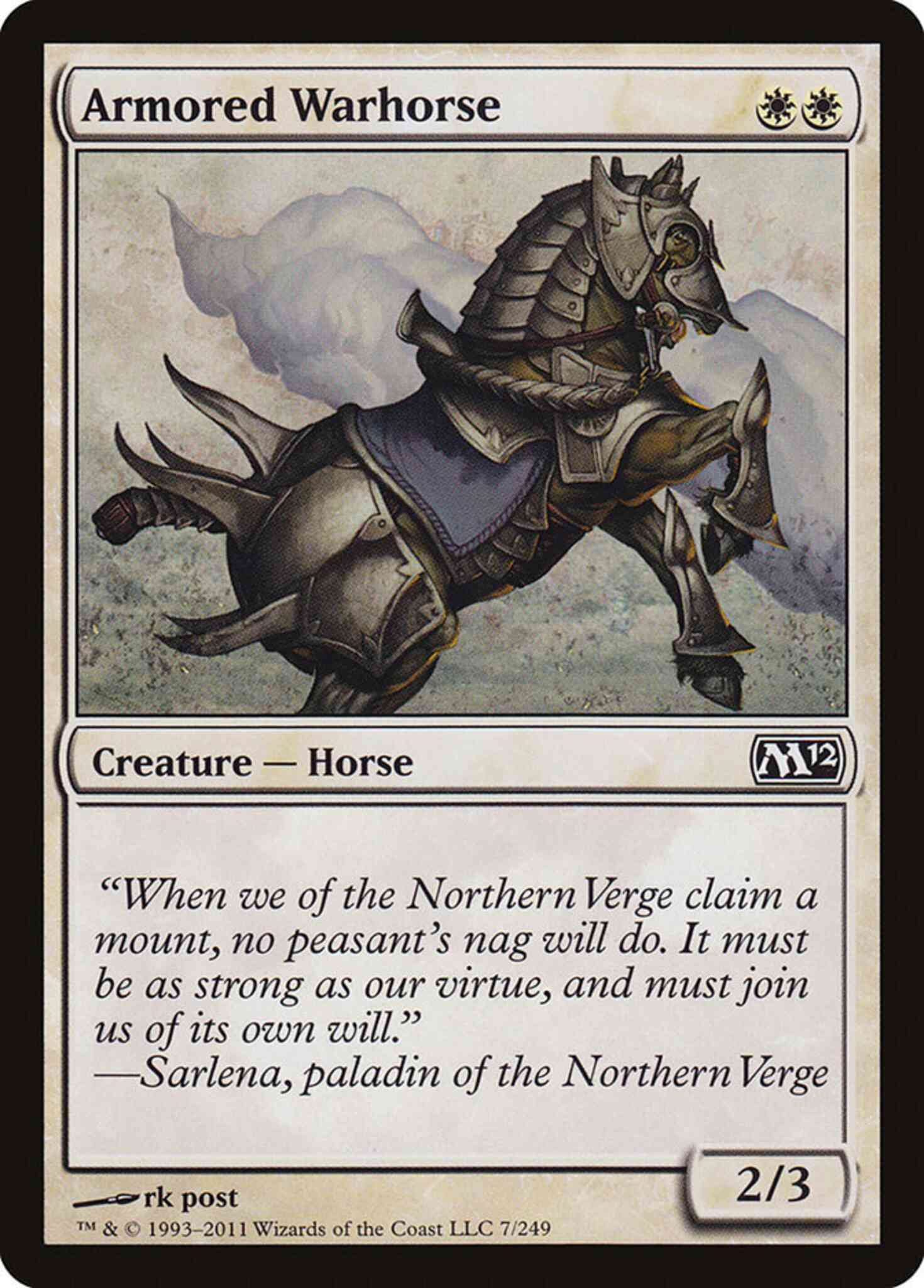 Warhorse 7 magic – Armored Warhorse [7] [Magic 2012] [Non-Foil]
