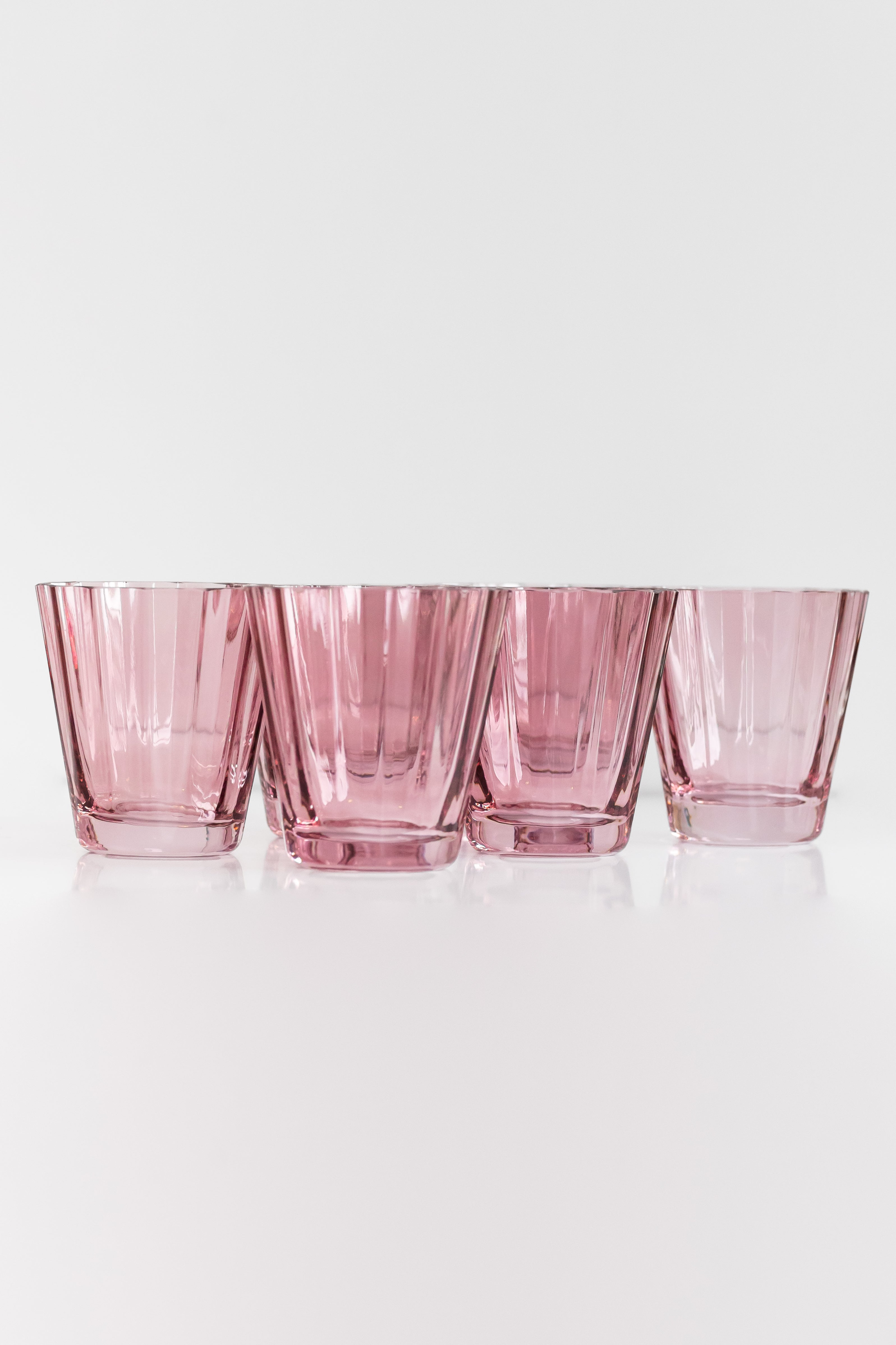 Estelle Colored Glass Estelle Colored Sunday Low Balls - Set of 6 {Rose}