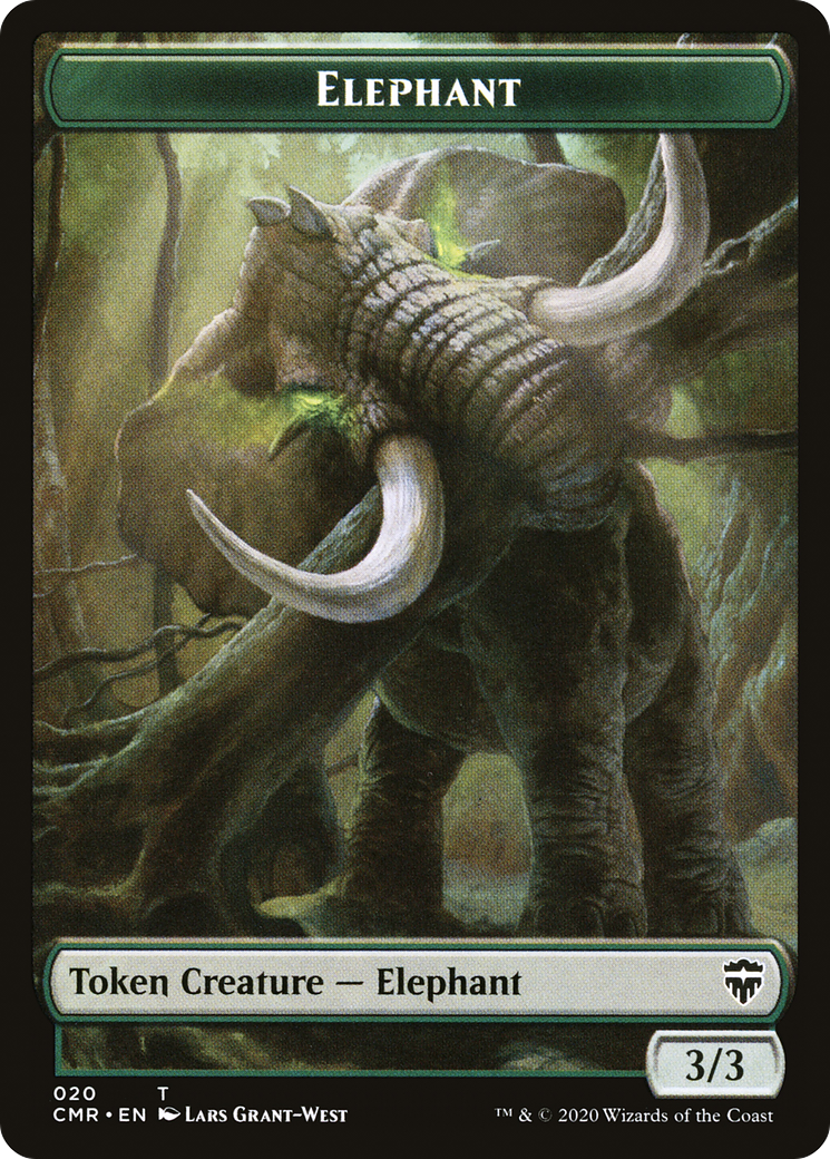 Magic Beast Token (19) // Elephant Token (20) [Commander Legends Tokens] [Non-Foil] - view 2