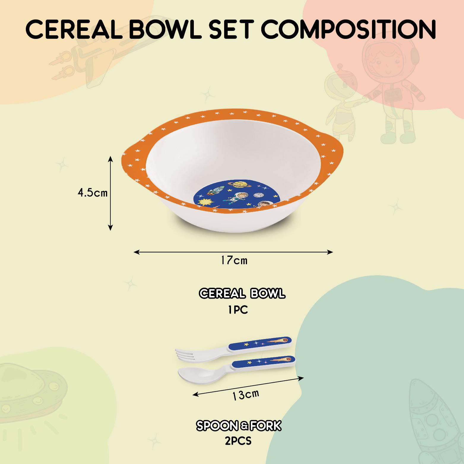 Cello Cereal Kids Melamine Bowl, Set of 3 - view 16