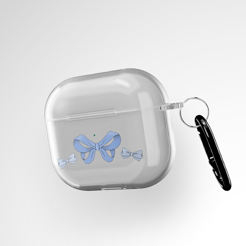 Cover It Up Baby Blue Bow Clear Airpods 3rd Gen Case Covers - view 3