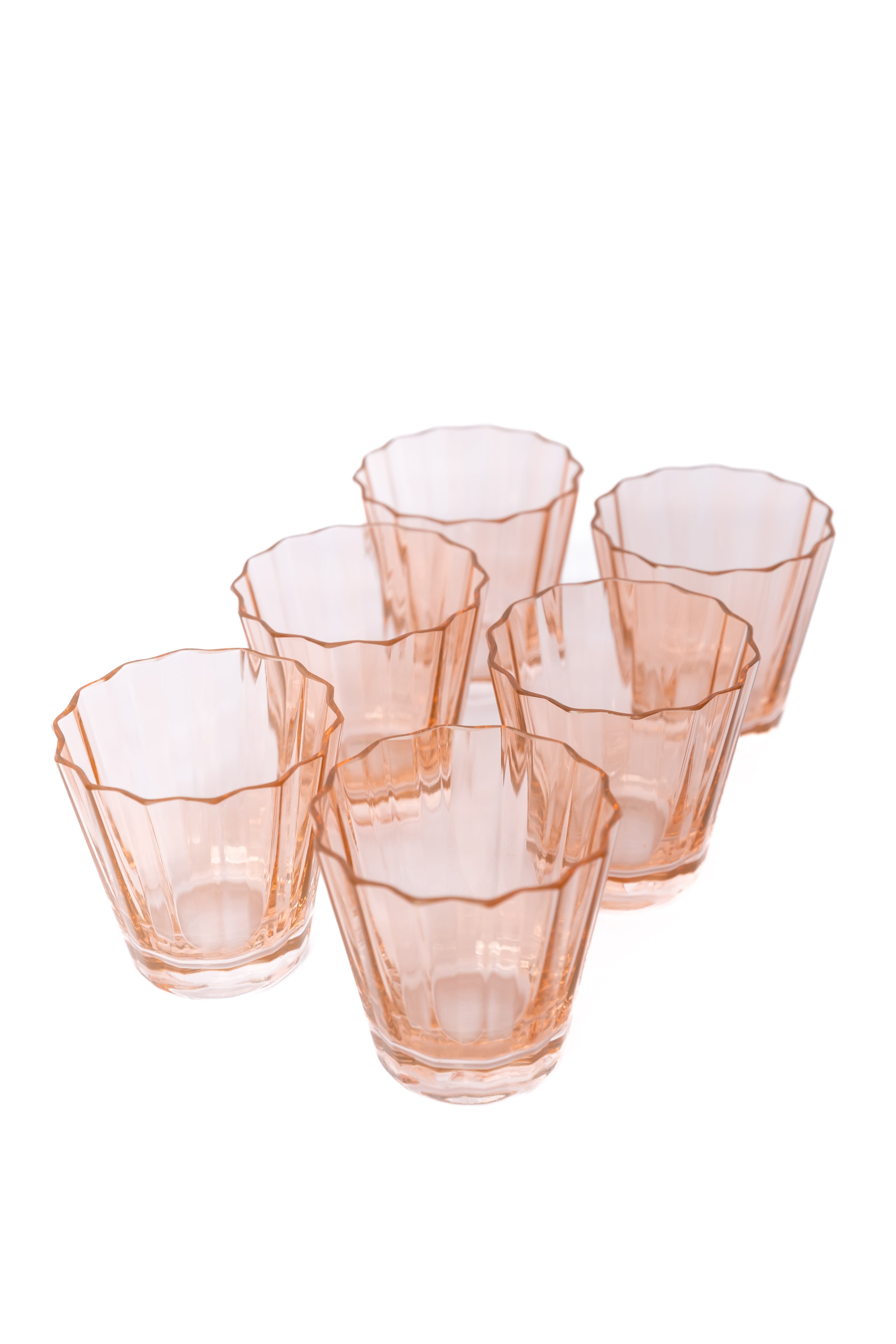 Estelle Colored Glass Estelle Colored Sunday Low Balls - Set of 6 {Blush Pink} - view 8