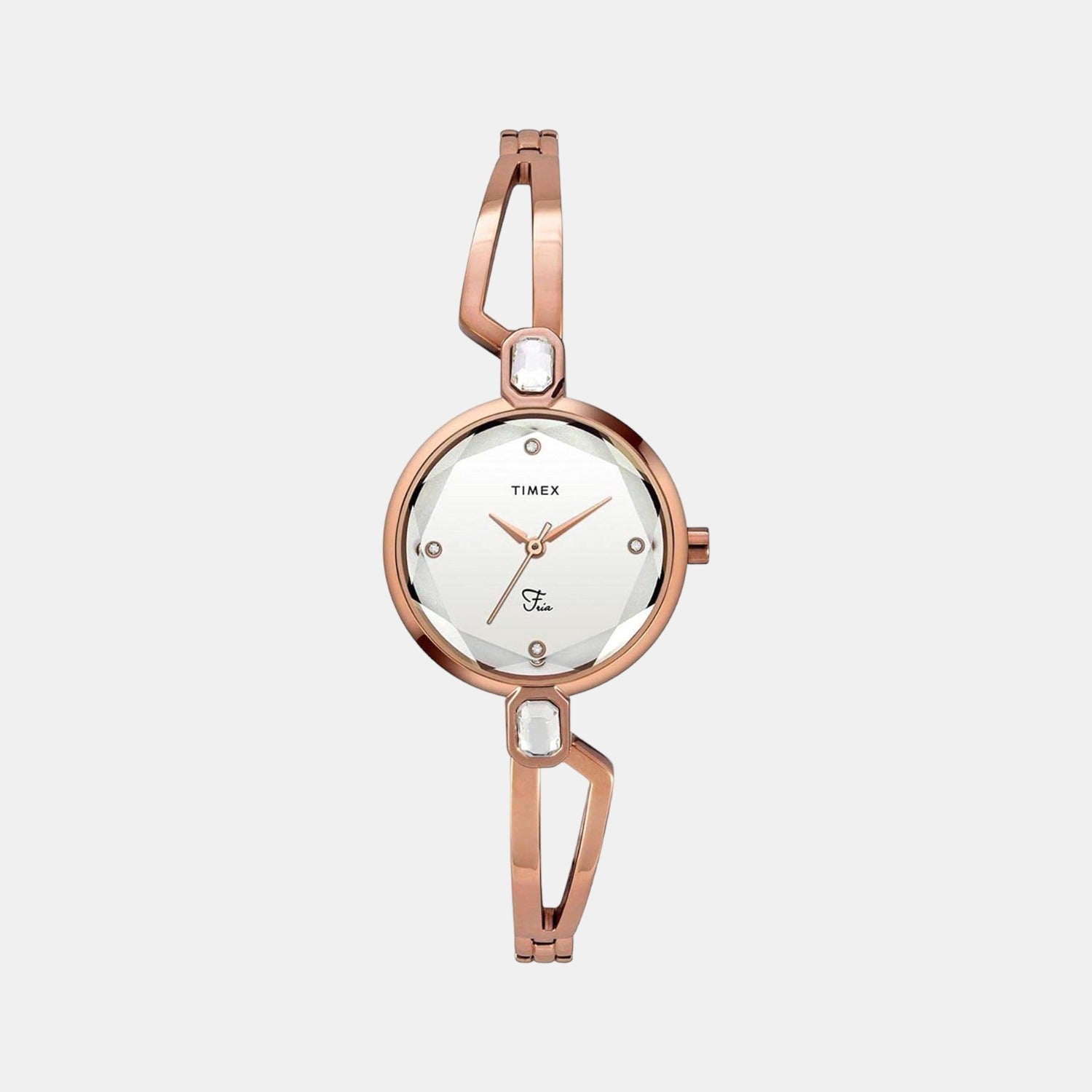 Timex Fria Women Quartz Silver Dial Analog Brass Watch TWEL15100