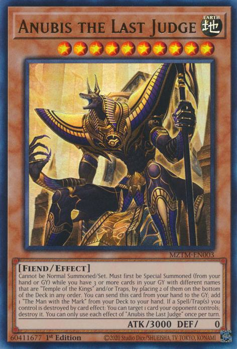Yu-Gi-Oh! Anubis the Last Judge - MZTM-EN003 - Ultra Rare - 1st Edition