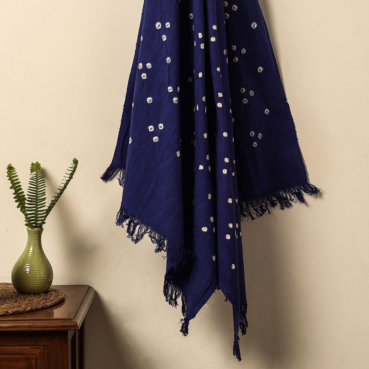 KACHCHH JI CHHAAP Blue - Bandhani Tie-Dye Handloom Cotton Towel - view 2