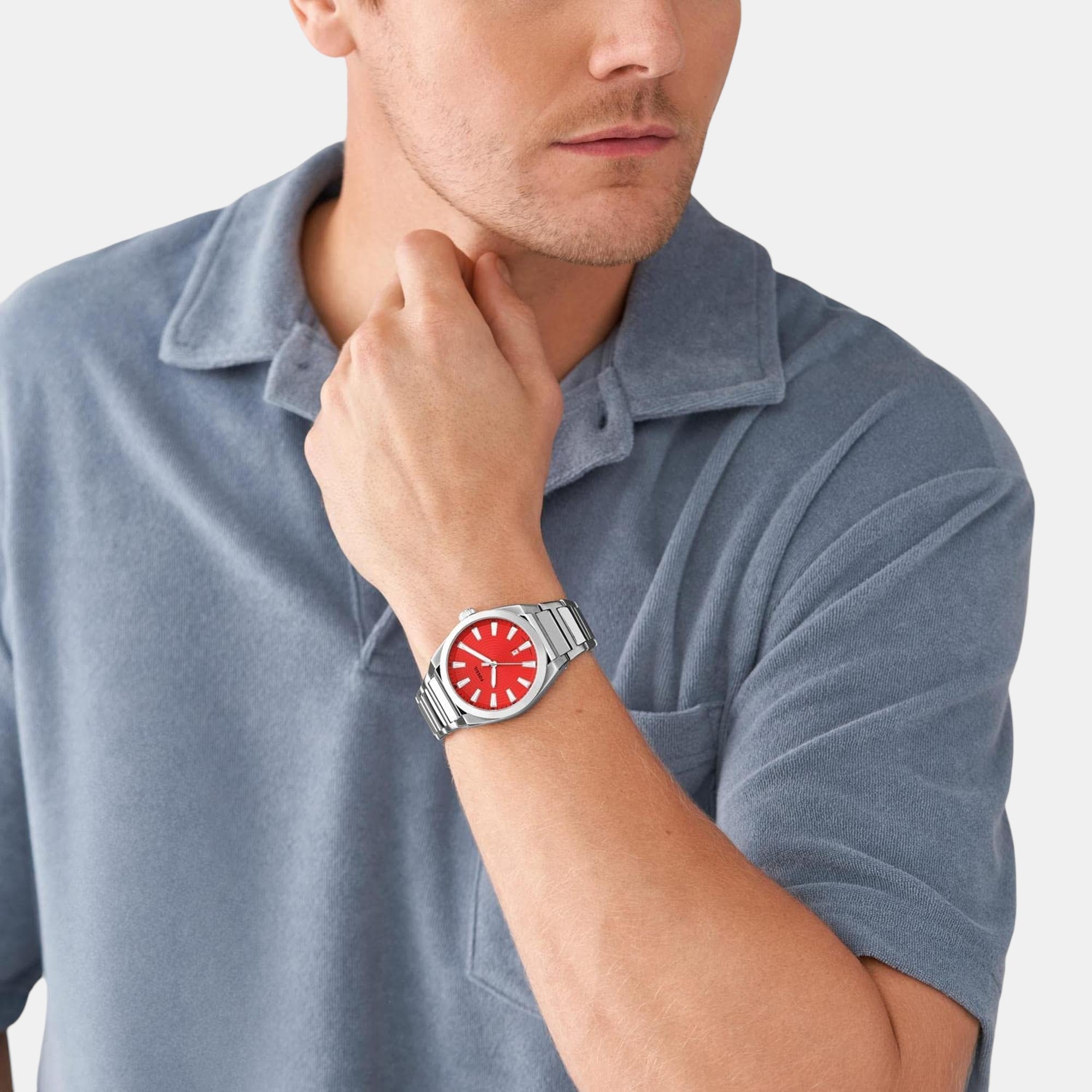 Fossil Everett Men Quartz Red Dial Analog Stainless Steel Watch FS5984 - view 4