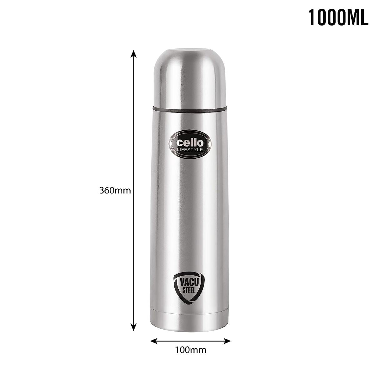 Cello Lifestyle Flask, Vacusteel Water Bottle, 1000ml - view 13