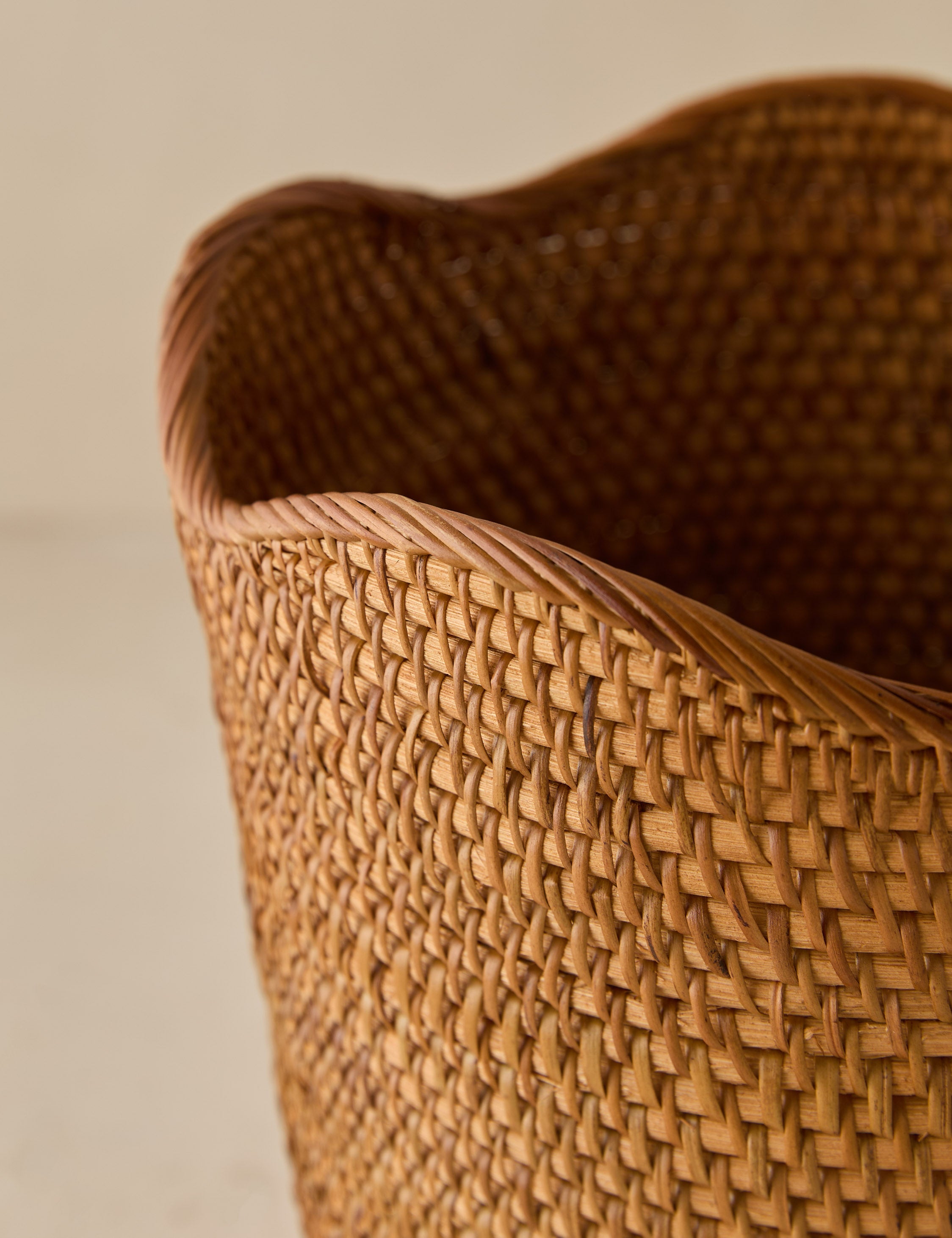 Lulu and Georgia Tyna Rattan Wastebin – Natural - view 3