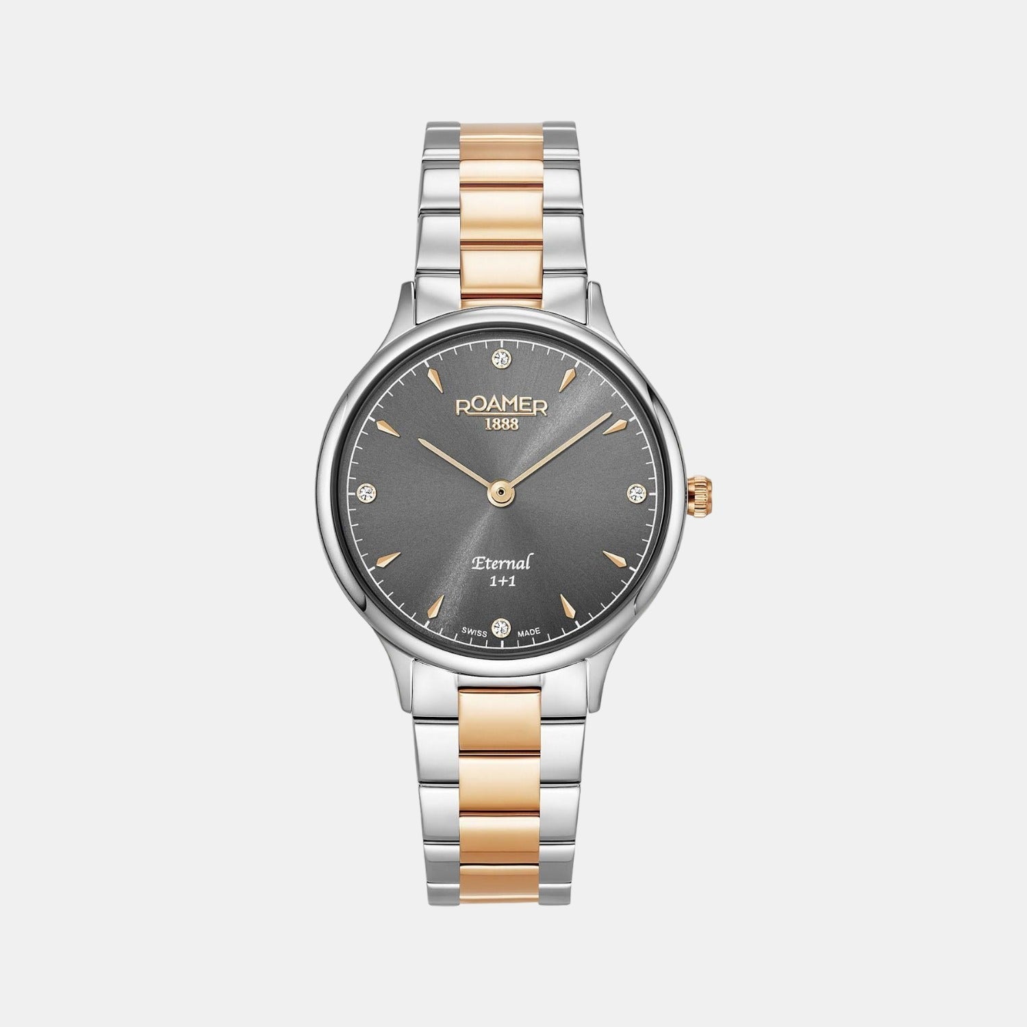 Roamer Eternal Women Quartz Grey Dial Analog Stainless Steel Watch 863857 49 55 50