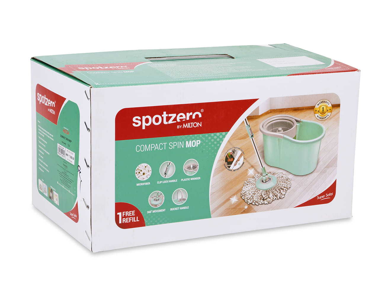 Smart Spin Mop (Spotzero by Milton) – Aqua Green - view 8