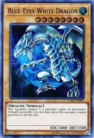 Yu-Gi-Oh! Blue-Eyes White Dragon (Version 3: Facing Left w/ Blast) - LCKC-EN001 - Ultra Rare - 1st Edition