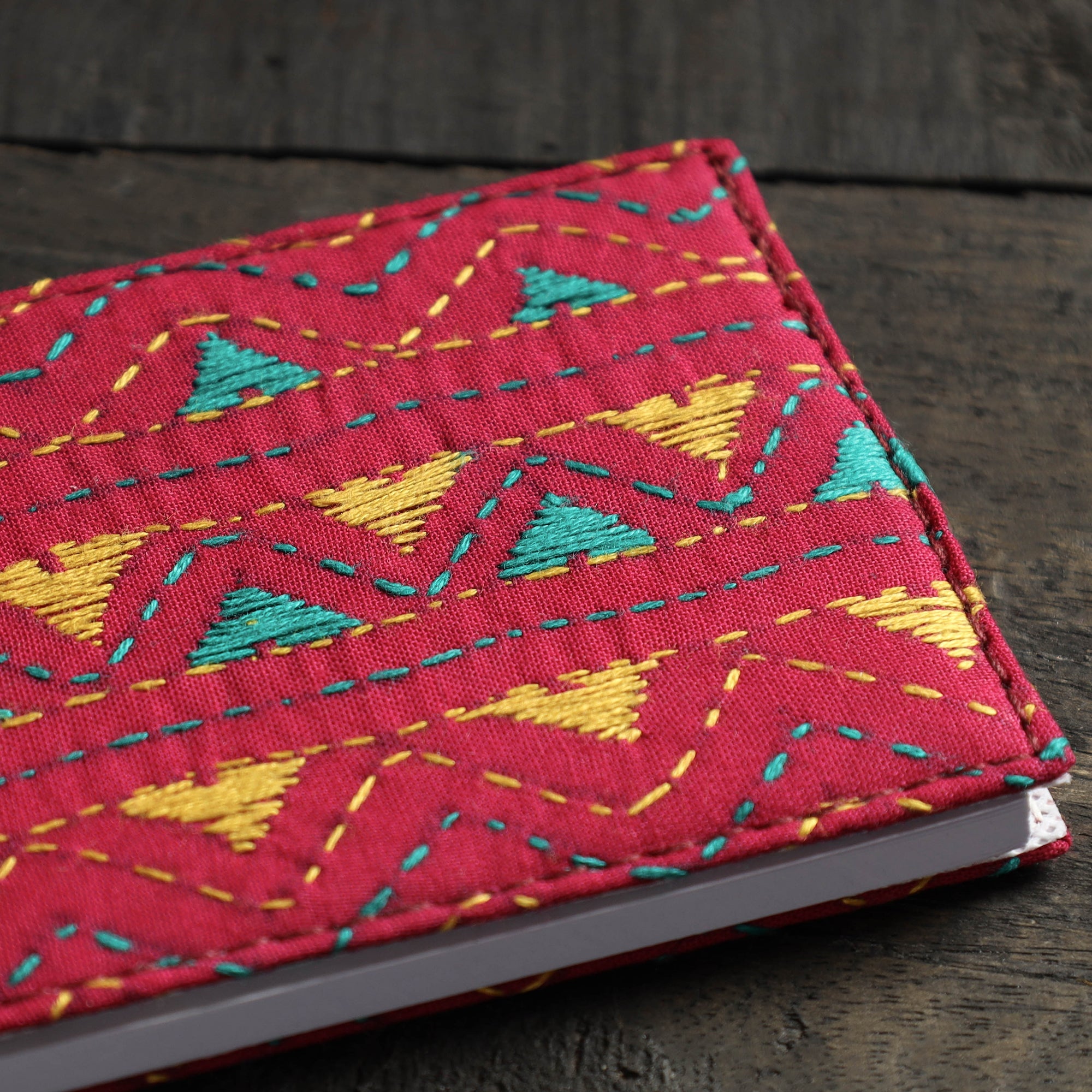 ASALKAAR Bengal Kantha Work Handcrafted Notepad (4 x 3 in) - view 2
