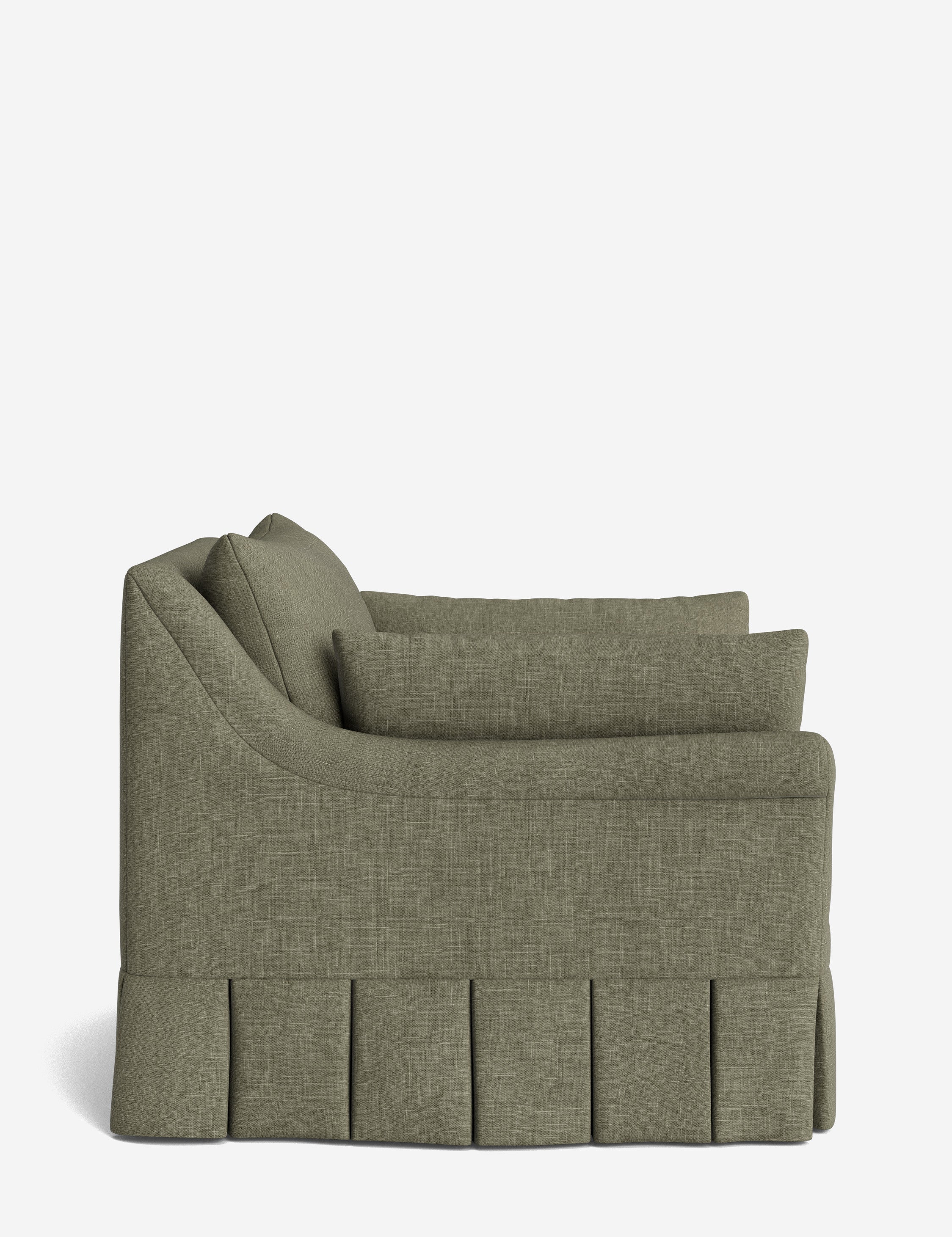 Lulu and Georgia Portola Rolled Arm Luxe Depth Pleated Chair - view 175
