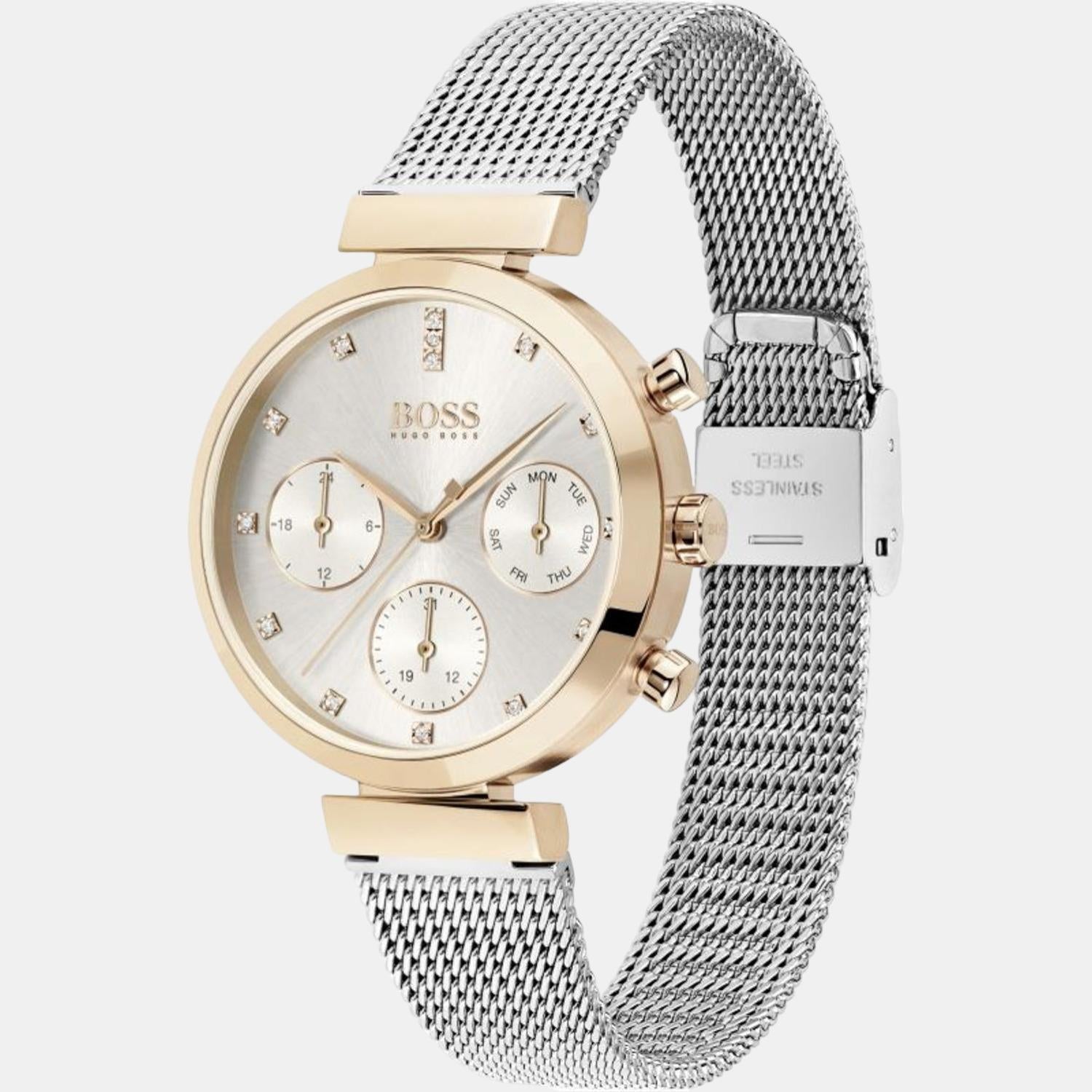 Boss Flawless Women Quartz Silver Dial Analog Stainless Steel Watch 1502551 - view 3