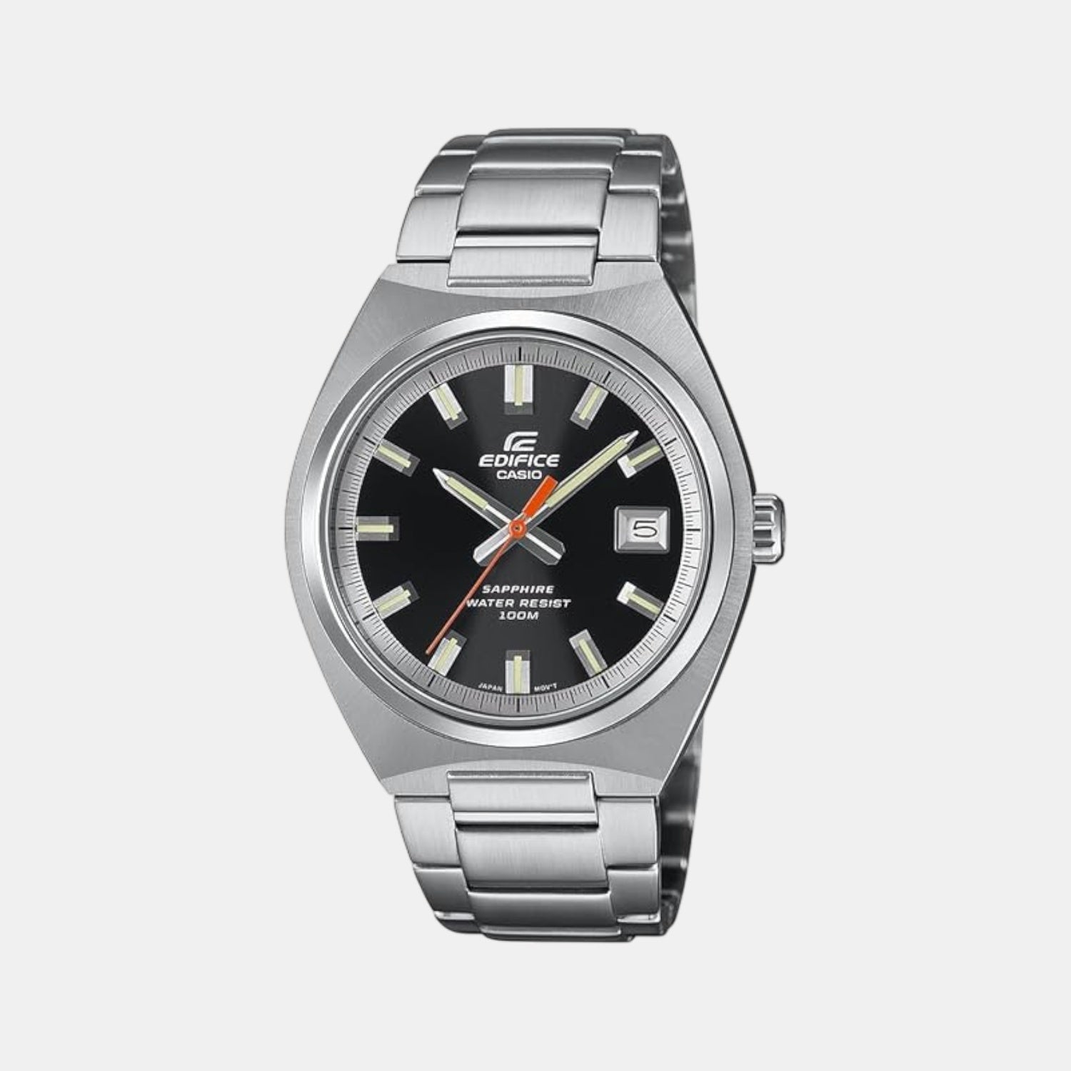 Casio Edifice Men Quartz Black Dial Analog Stainless Steel Watch ED652
