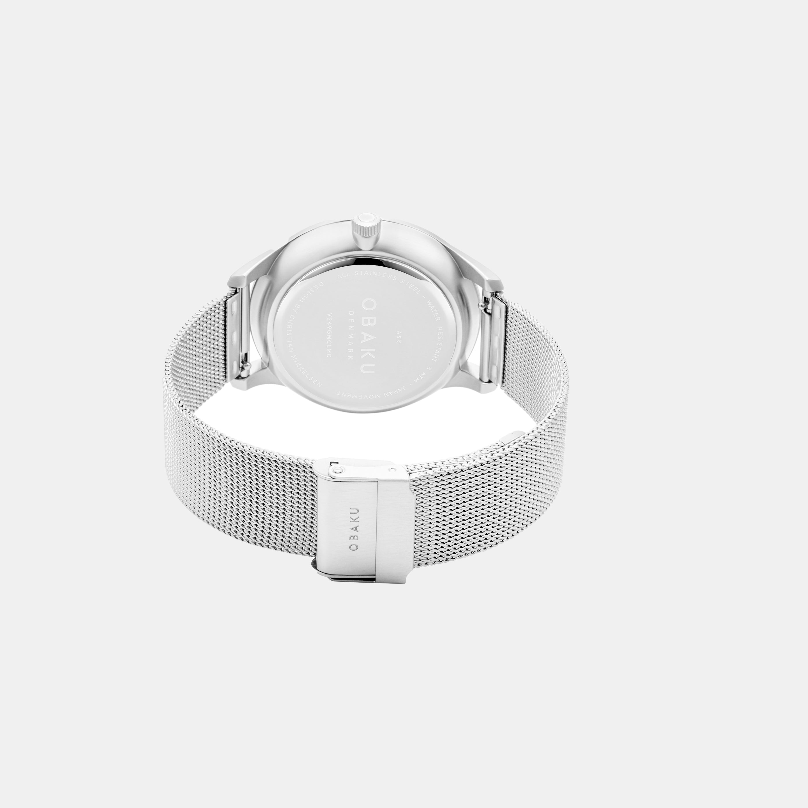 Obaku Ask Cyan Men Quartz Blue Dial Analog Stainless Steel Watch V249GMCLMC - view 4