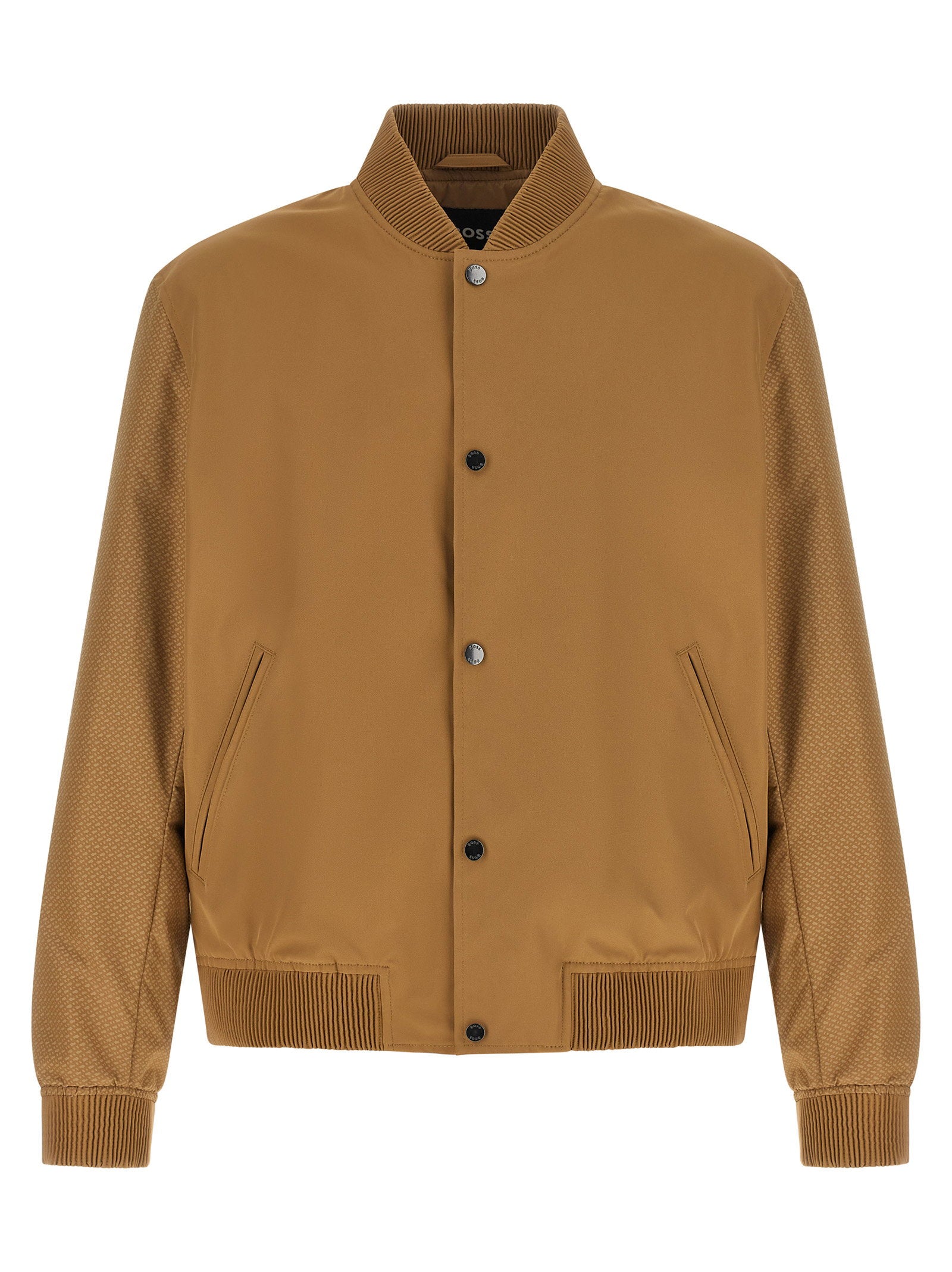 Hugo Boss Monogram Sleeve Bomber Jacket – 100% polyester
