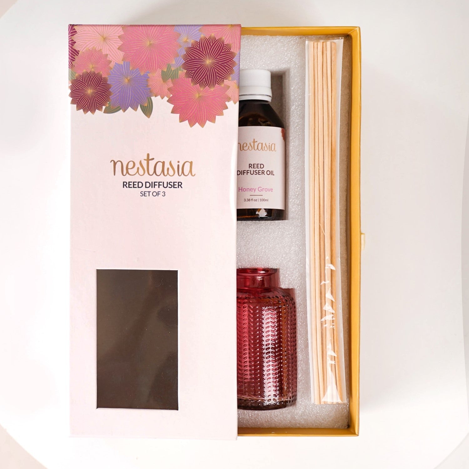 Nestasia Honey Grove Fragrance Jar And Reed Diffuser Set Of 3 - view 2