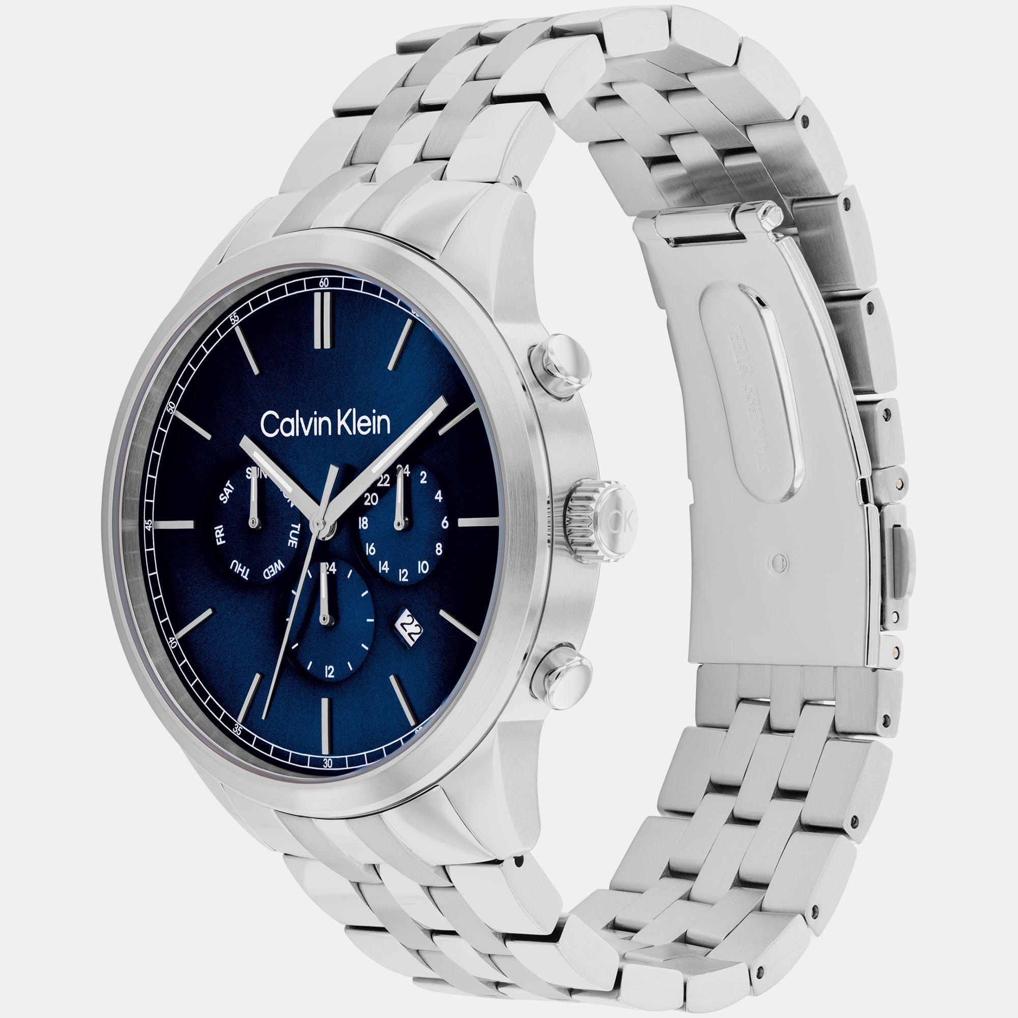 Calvin Klein Ck Infinite Men Quartz Blue Dial Chronograph Stainless Steel Watch 25200377 - view 2
