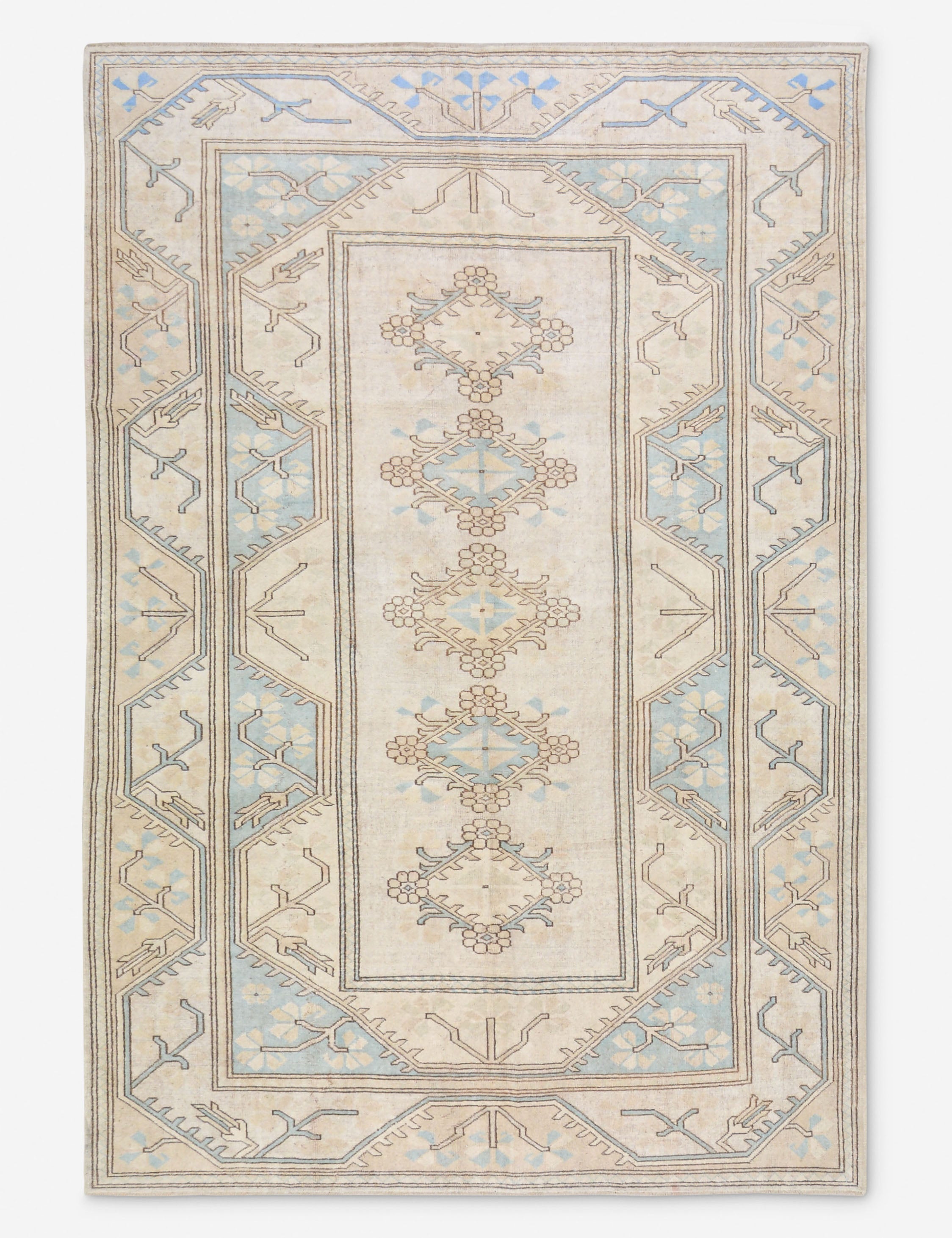 Lulu and Georgia Vintage Turkish Hand-Knotted Wool Rug No. 469, 6' 5" x 9' 8"