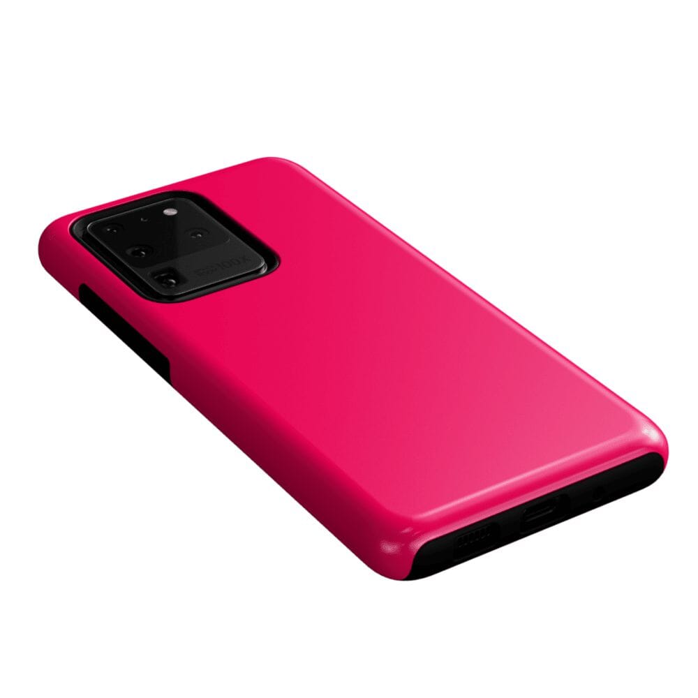 Casetry Think Pink | Solid Neon Pink Samsung Case - view 38