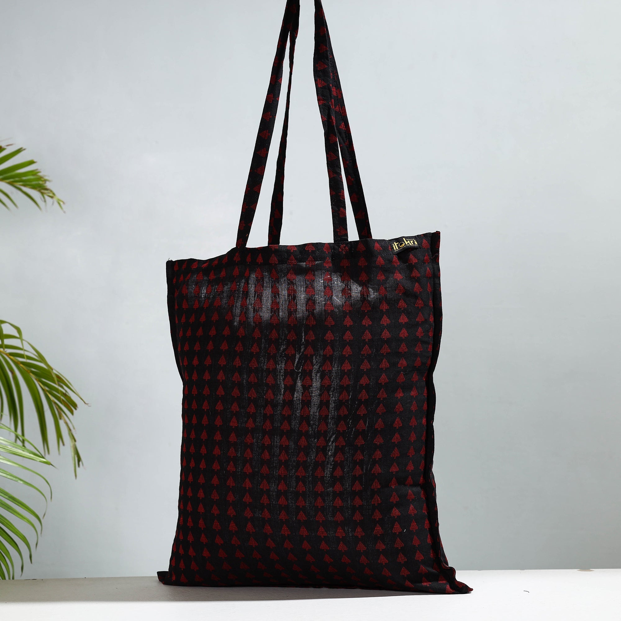 NOORI BAZAR Black - Jacquard Cotton Jhola Bag - view 2