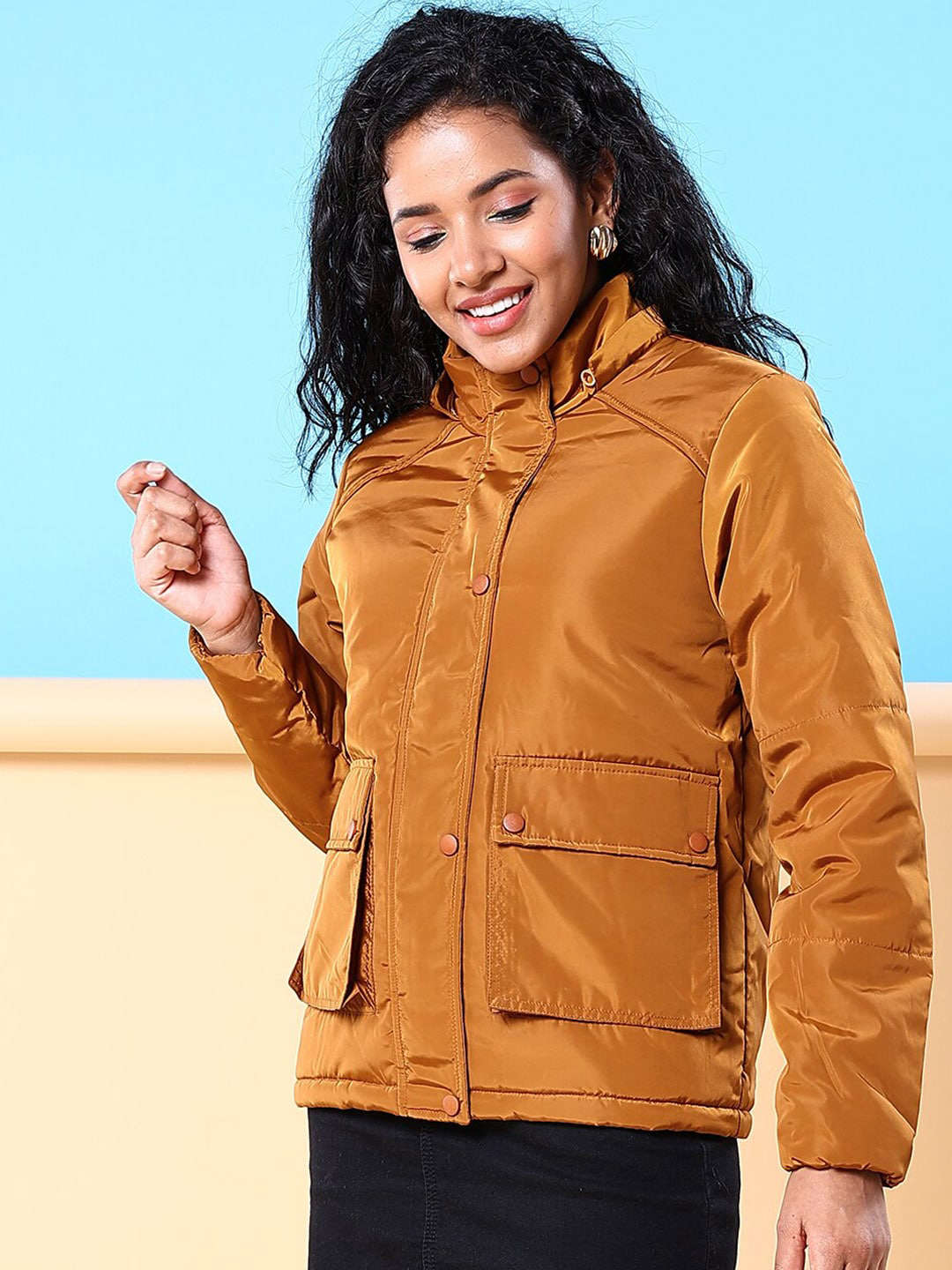 Freehand By The Indian Garage Co Women Winter Crop Jacket - view 2