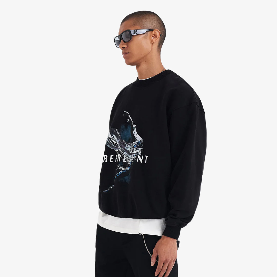 Vitesse sweater jet – Represent | VITESSE SWEATER { JET BLACK